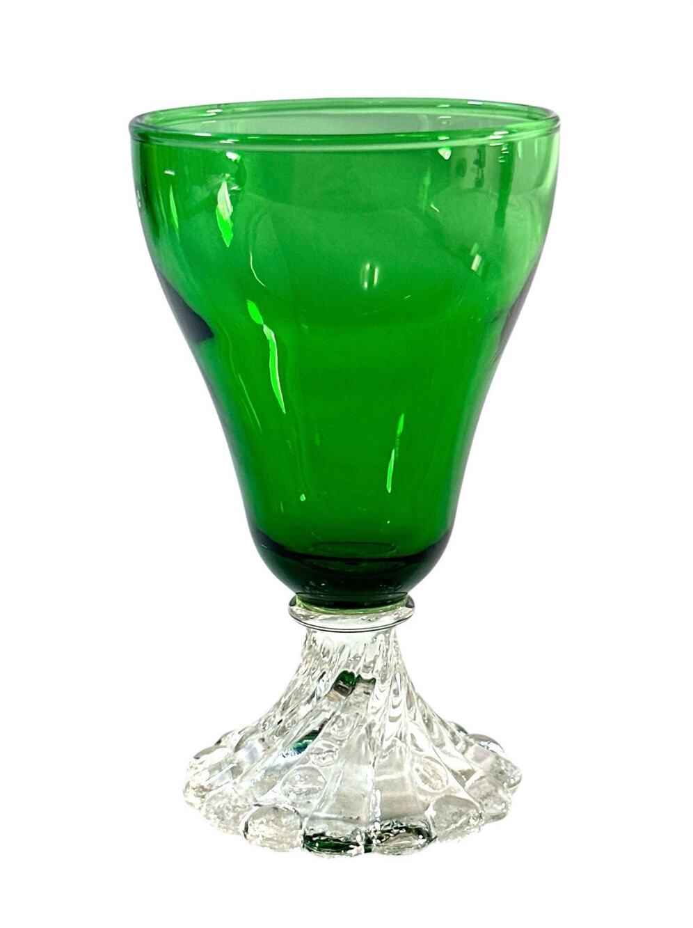 Vintage Anchor Hocking Burple Inspiration Forest Green Cordial Glass 4.5”